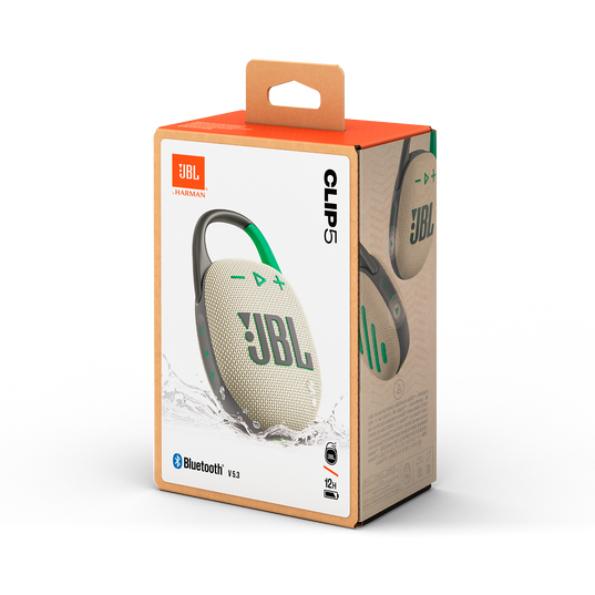 JBL Clip 5 Wireless Portable Speaker | Sand JBL Clip 5 Wireless Portable Speaker | Sand